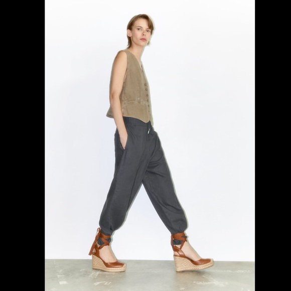 Zara lace up wedge sandals - Picture 2 of 15